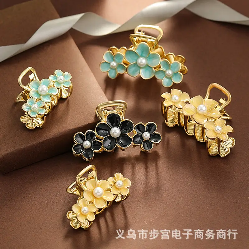 Electroplated Flower Hairpin Clip for Women - Image 10