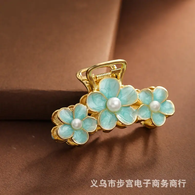 Electroplated Flower Hairpin Clip for Women - Image 2