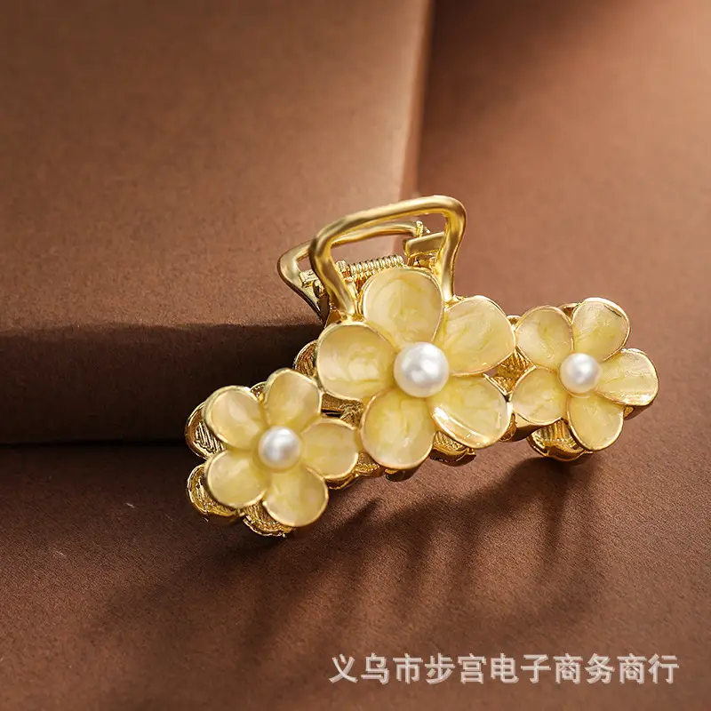 Electroplated Flower Hairpin Clip for Women - Image 3