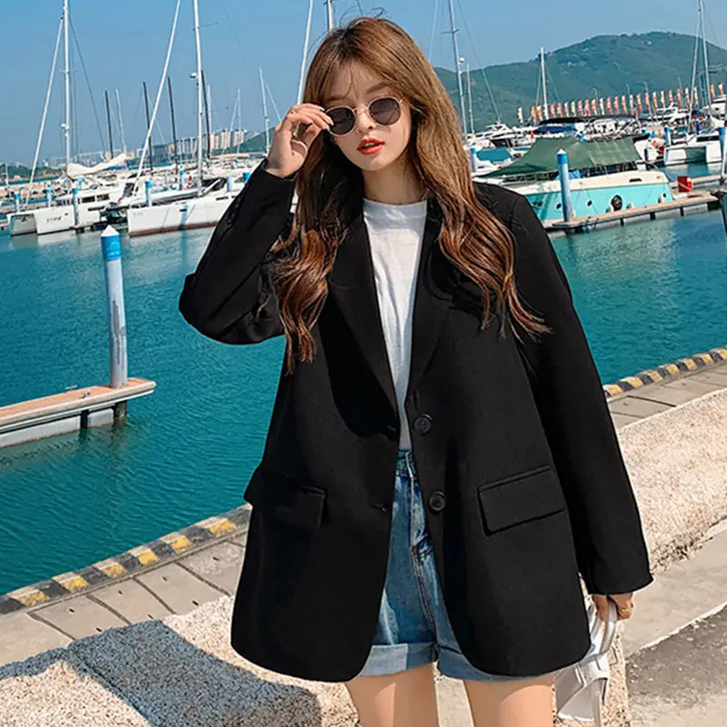 Women's Black Blazer Jacket Autumn Style Slimming 2026 - Image 8