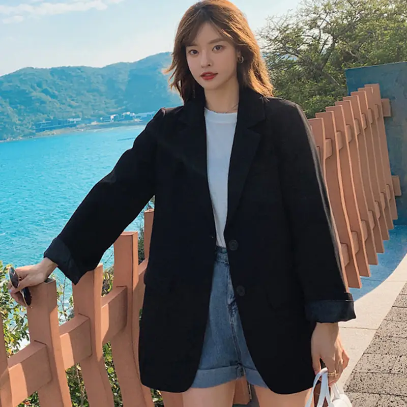 Women's Black Blazer Jacket Autumn Style Slimming 2026 - Image 4