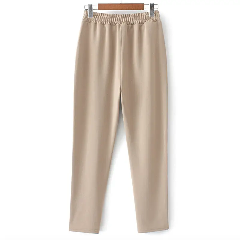 Black Elastic Waist Harem Pants for Women Plus Size - Image 6