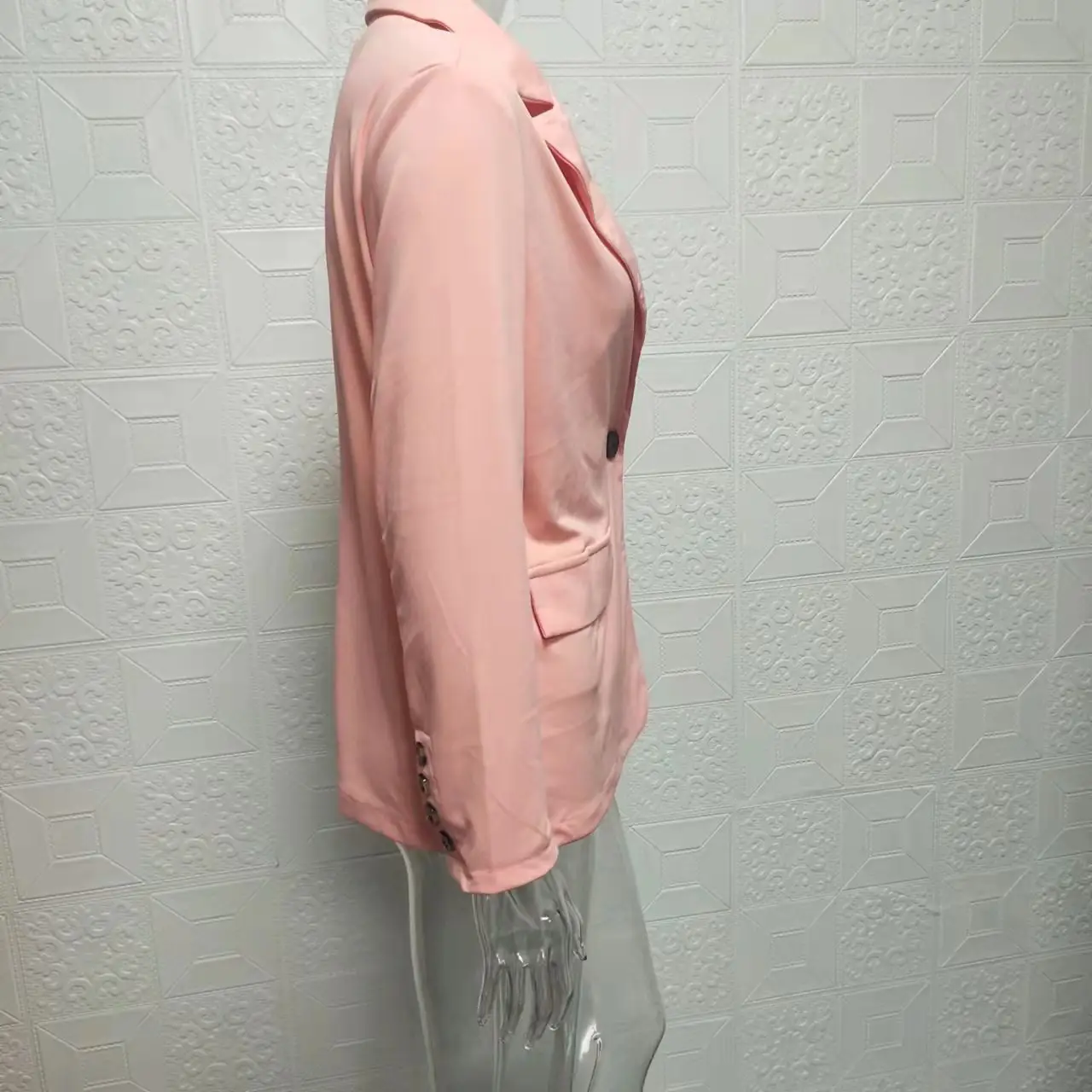 2024 Women's Pink Slim Fit Lapel Blazer Suit — feature 17