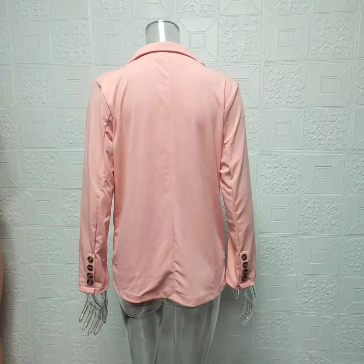 2024 Women's Pink Slim Fit Lapel Blazer Suit — feature 18