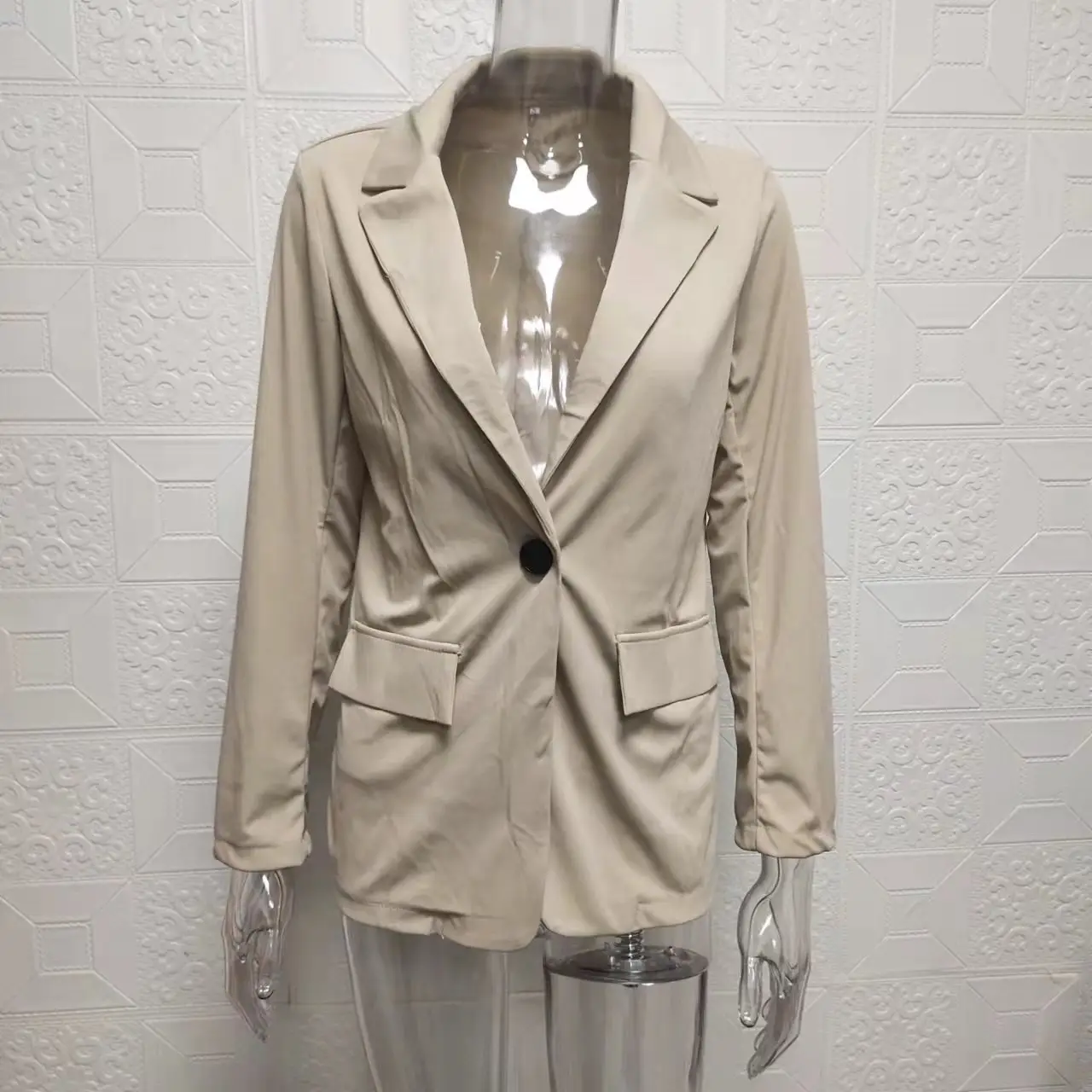 2024 Women's Pink Slim Fit Lapel Blazer Suit — feature 19