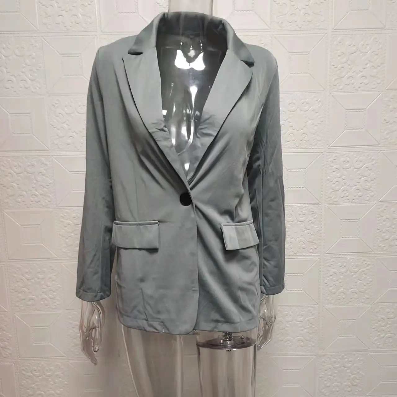 2024 Women's Pink Slim Fit Lapel Blazer Suit — feature 21