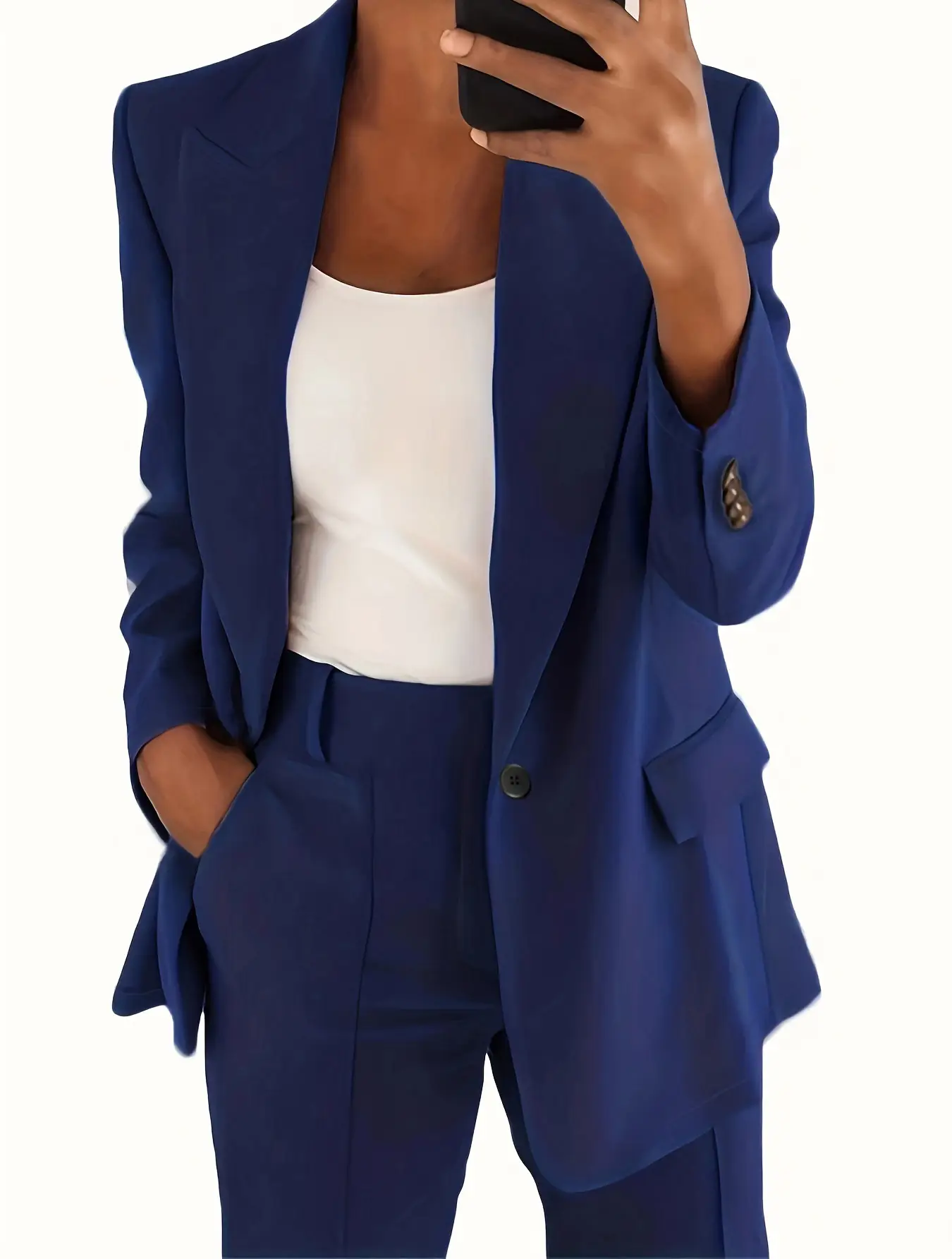 2024 Women's Pink Slim Fit Lapel Blazer Suit — feature 29