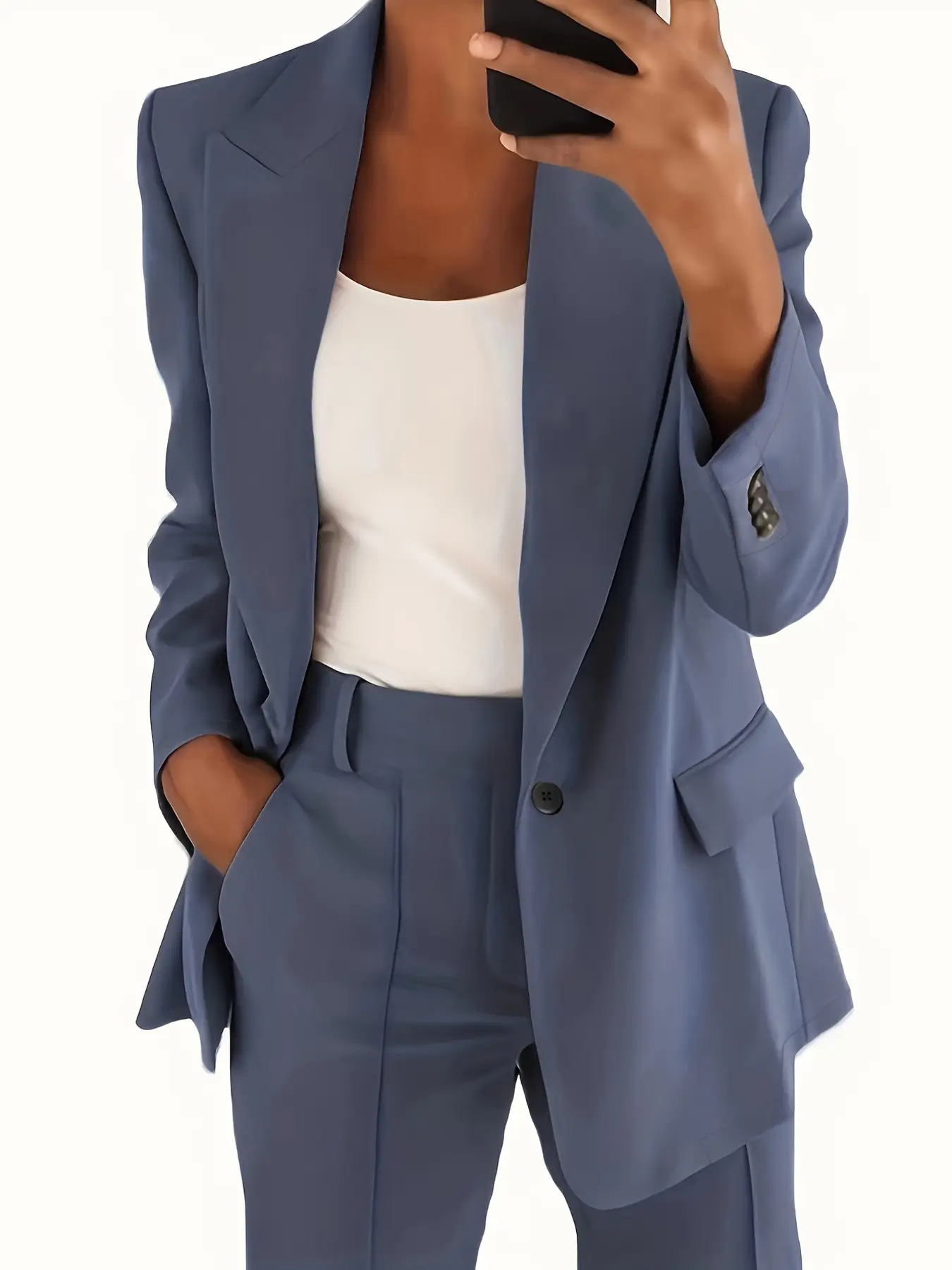2024 Women's Pink Slim Fit Lapel Blazer Suit — feature 31