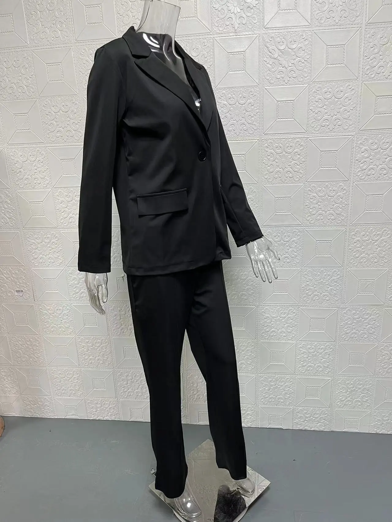 2024 Women's Pink Slim Fit Lapel Blazer Suit — feature 6
