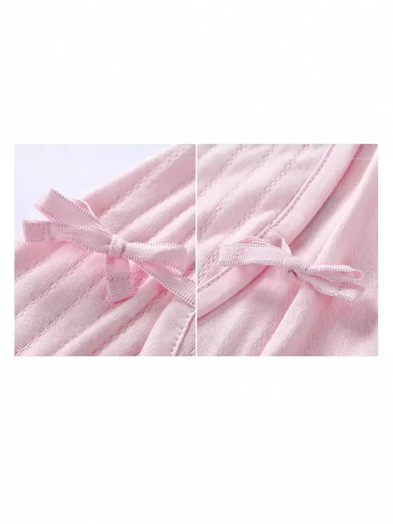 Baby Pure Cotton Butterfly Romper Pink Autumn Newborn - Image 6