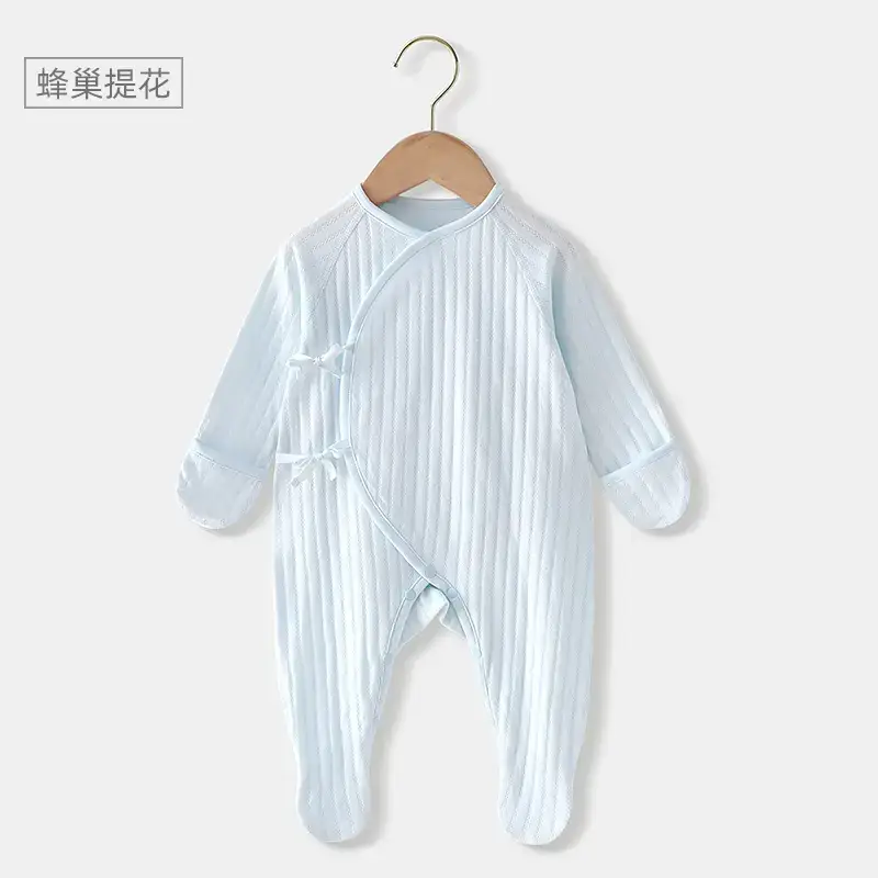 Baby Pure Cotton Butterfly Romper Pink Autumn Newborn - Image 2