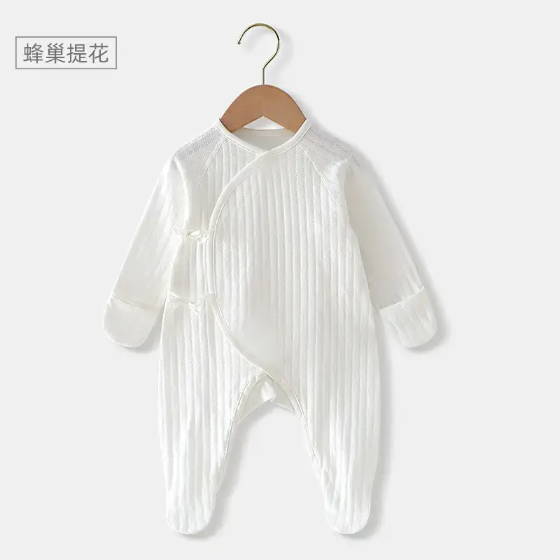 Baby Pure Cotton Butterfly Romper Pink Autumn Newborn - Image 3