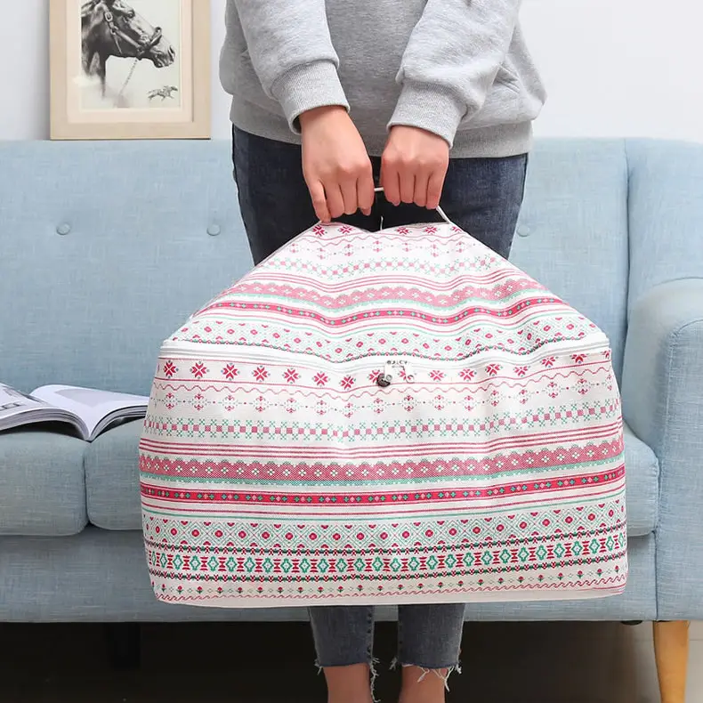 Large Winter Quilt Storage Bag with Zipper & PE Layer - Image 8