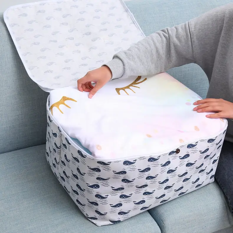 Large Winter Quilt Storage Bag with Zipper & PE Layer - Image 9