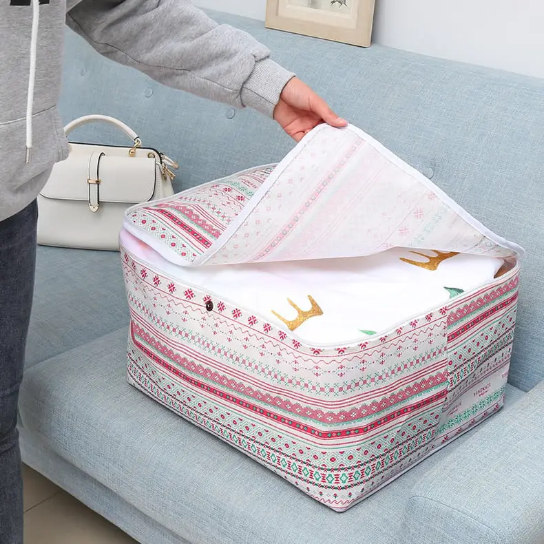Large Winter Quilt Storage Bag with Zipper & PE Layer — feature 11