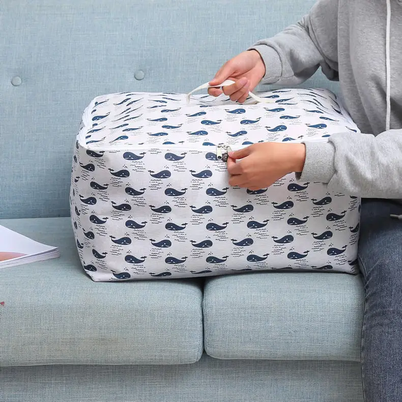 Large Winter Quilt Storage Bag with Zipper & PE Layer — feature 19