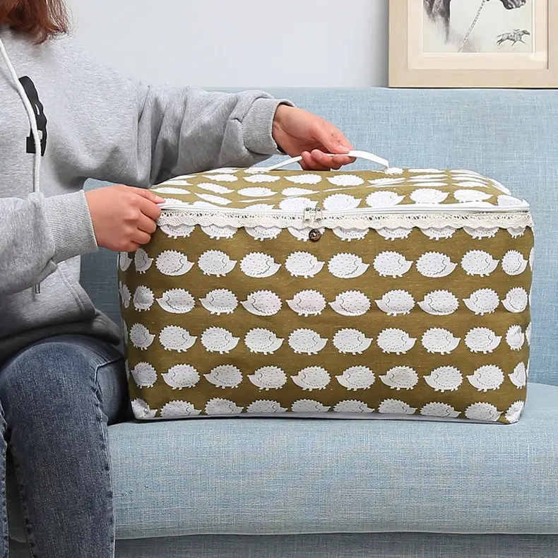 Large Winter Quilt Storage Bag with Zipper & PE Layer — feature 7