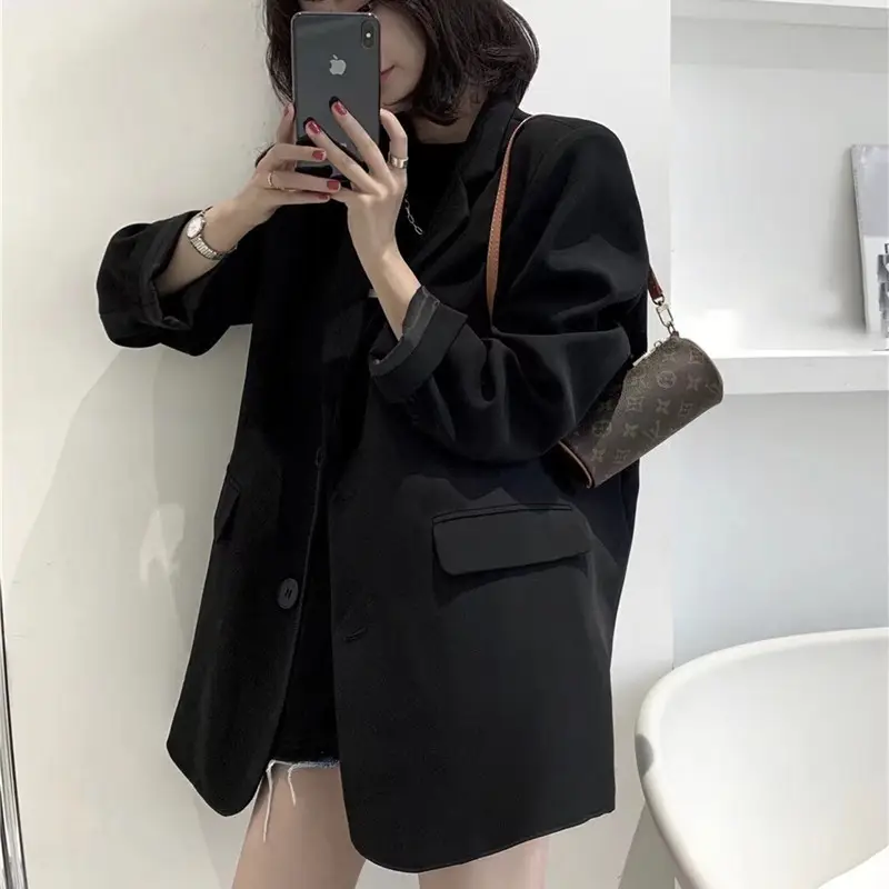 2026 Black Blazer for Women Korean Style British Fashion - Image 8