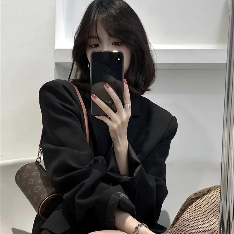 2026 Black Blazer for Women Korean Style British Fashion - Image 9