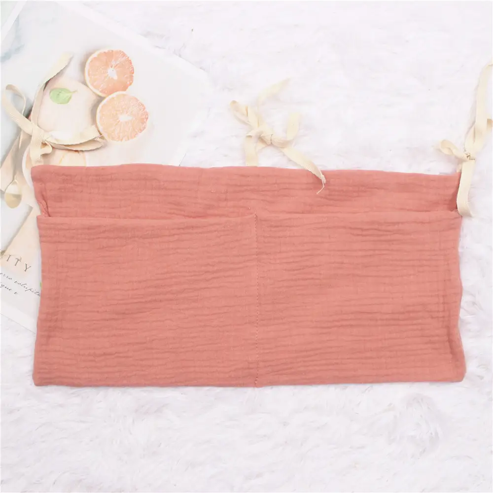 Pure Cotton Baby Storage Bag Beige Stroller Toy Bag - Image 19