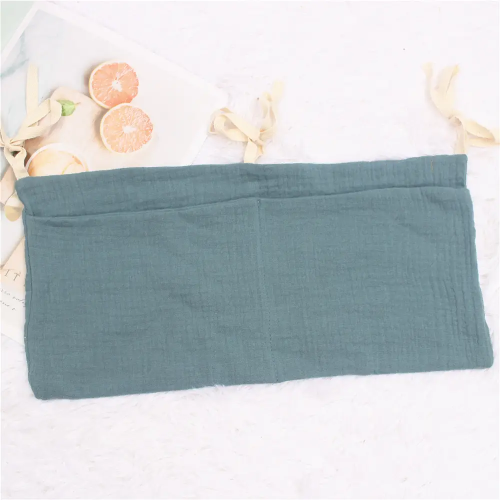 Pure Cotton Baby Storage Bag Beige Stroller Toy Bag - Image 3