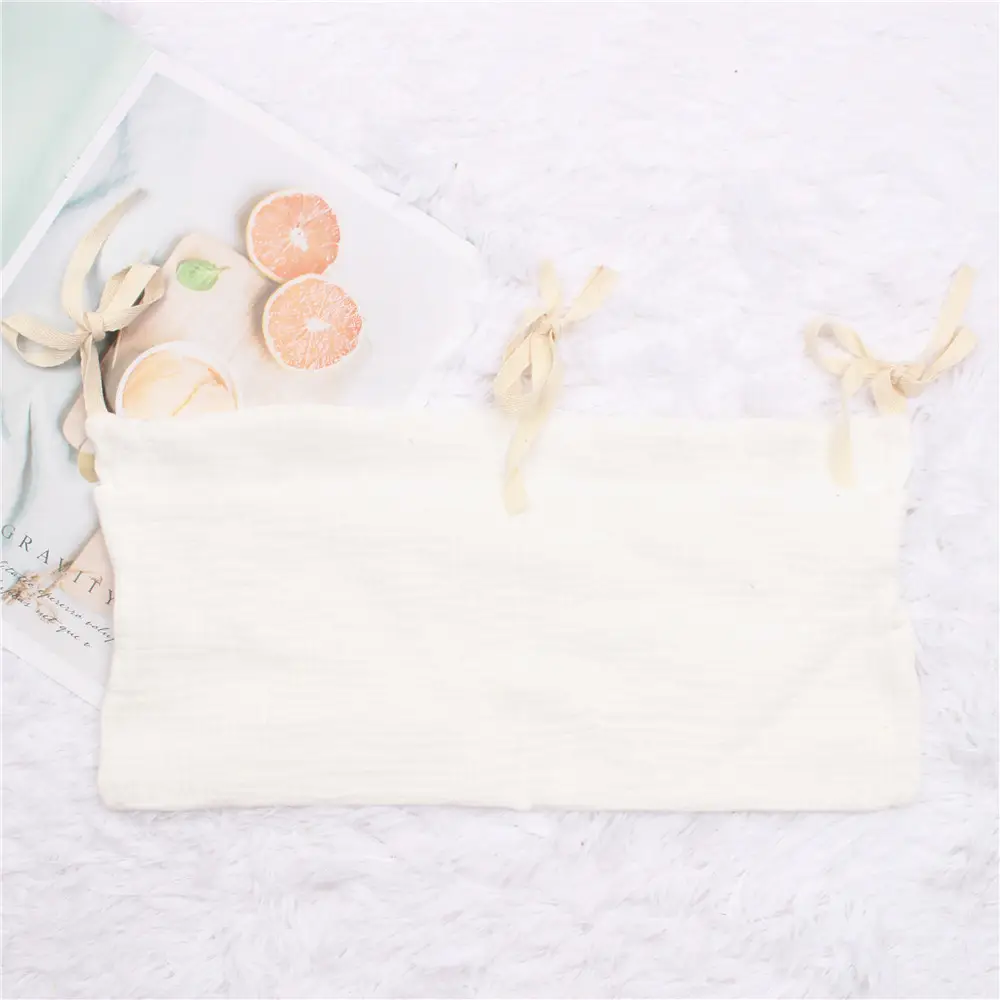 Pure Cotton Baby Storage Bag Beige Stroller Toy Bag - Image 4