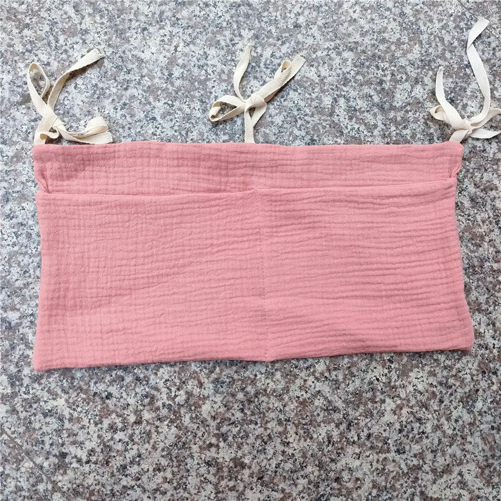 Pure Cotton Baby Storage Bag Beige Stroller Toy Bag - Image 5