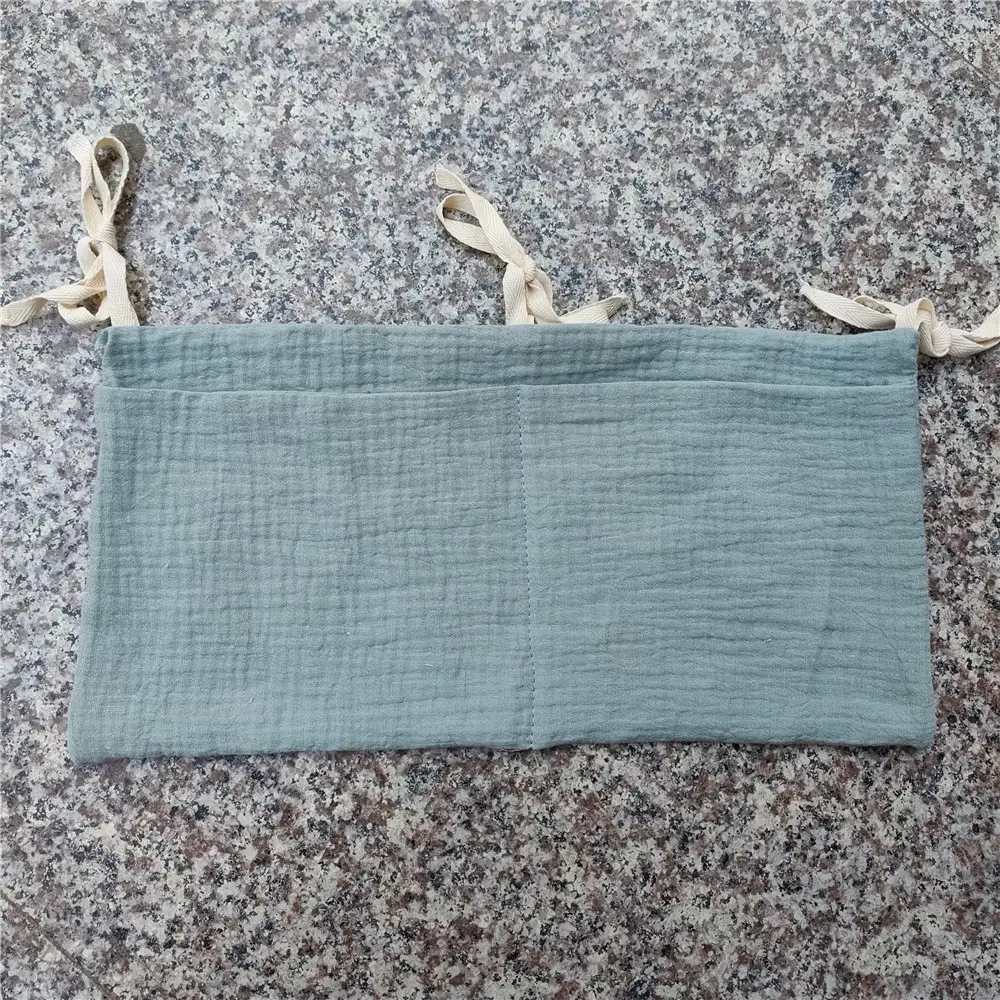 Pure Cotton Baby Storage Bag Beige Stroller Toy Bag - Image 6