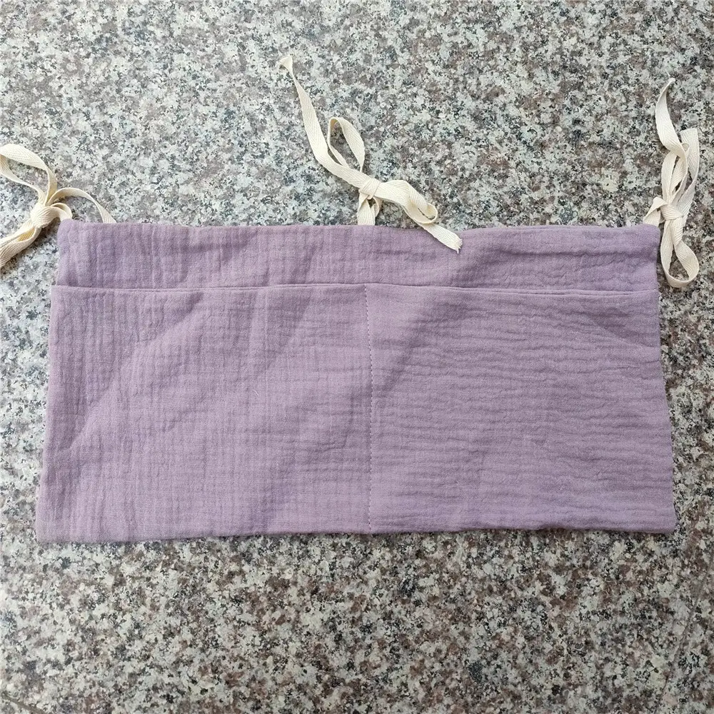 Pure Cotton Baby Storage Bag Beige Stroller Toy Bag - Image 7