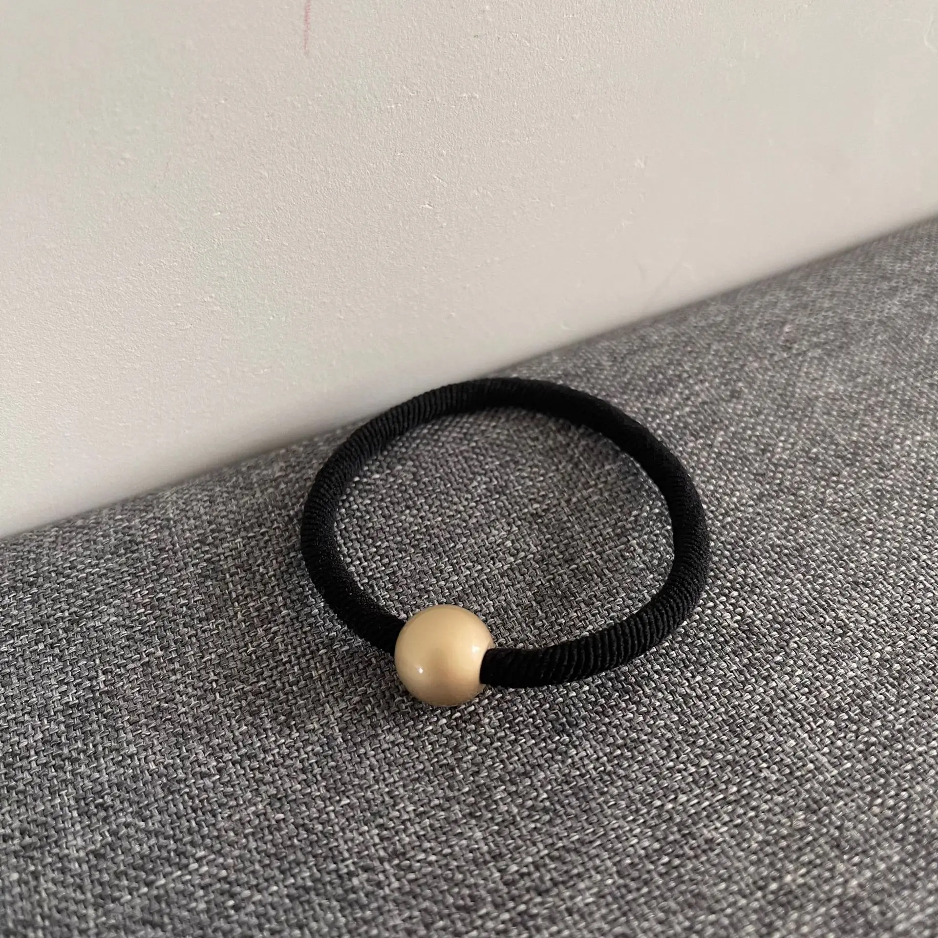 Korean Bead Hair Rope for Women Summer Ponytail