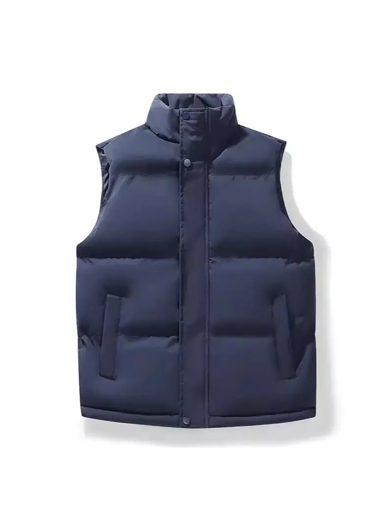 Men's Black Puffer Vest Shoulder Waistcoat Style