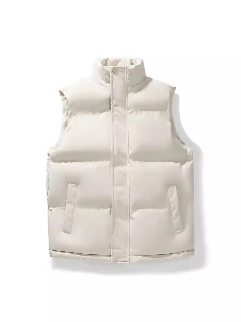 Men's Black Puffer Vest Shoulder Waistcoat Style