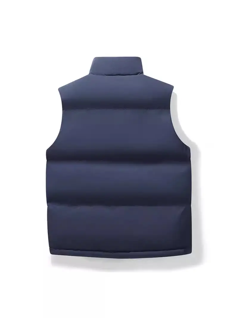 Men's Black Puffer Vest Shoulder Waistcoat Style