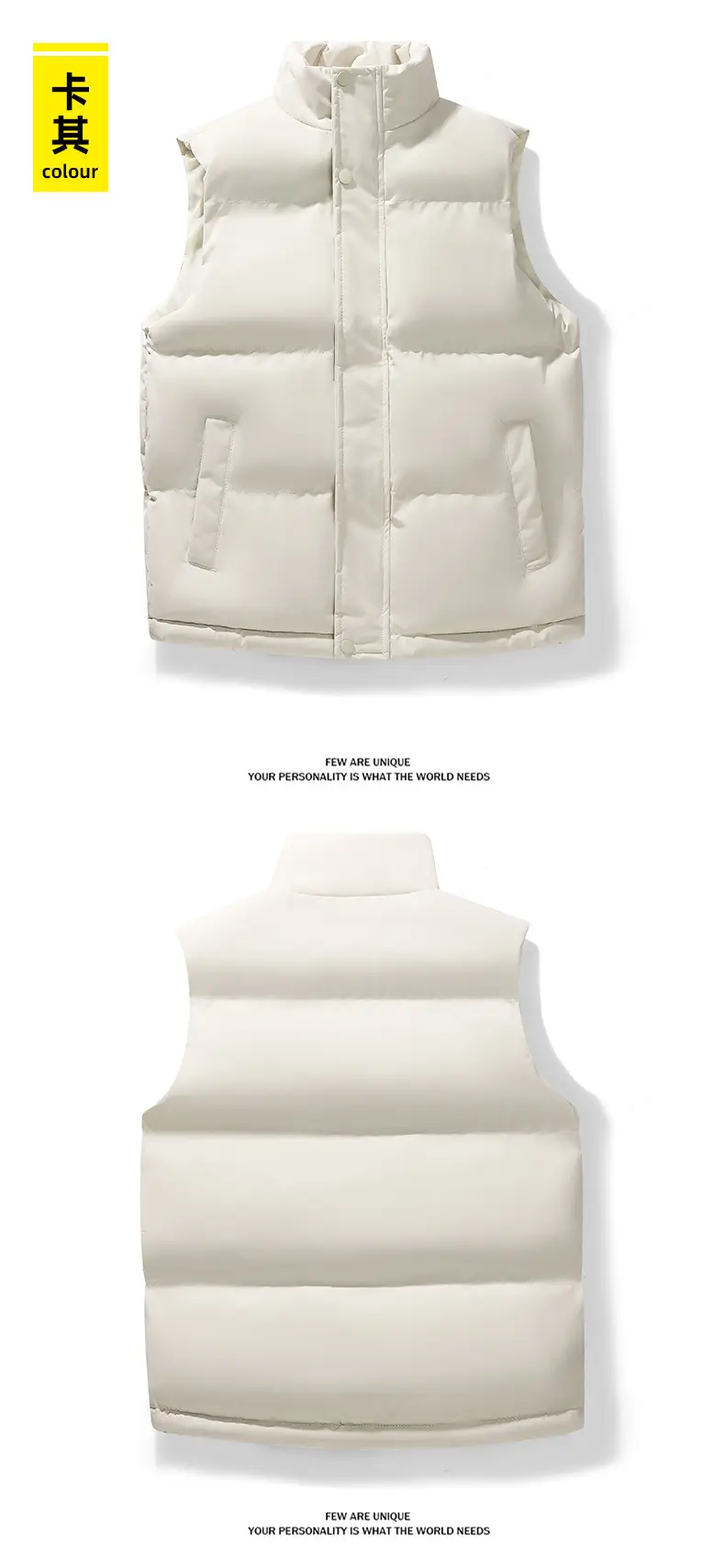 Men's Black Puffer Vest Shoulder Waistcoat Style — feature 8