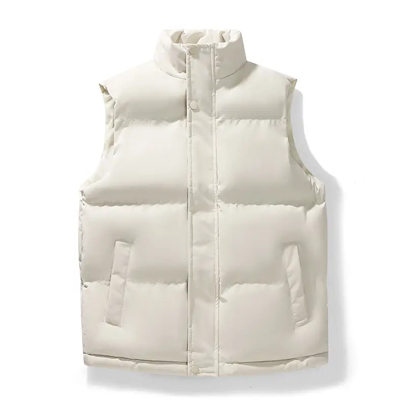 Men's Black Puffer Vest Shoulder Waistcoat Style