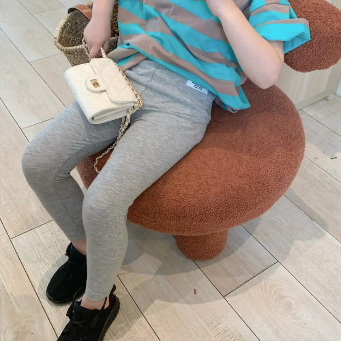 2025 Kids Leggings Modal Nine Point Pants Spring Fall Outer Wear - Image 5