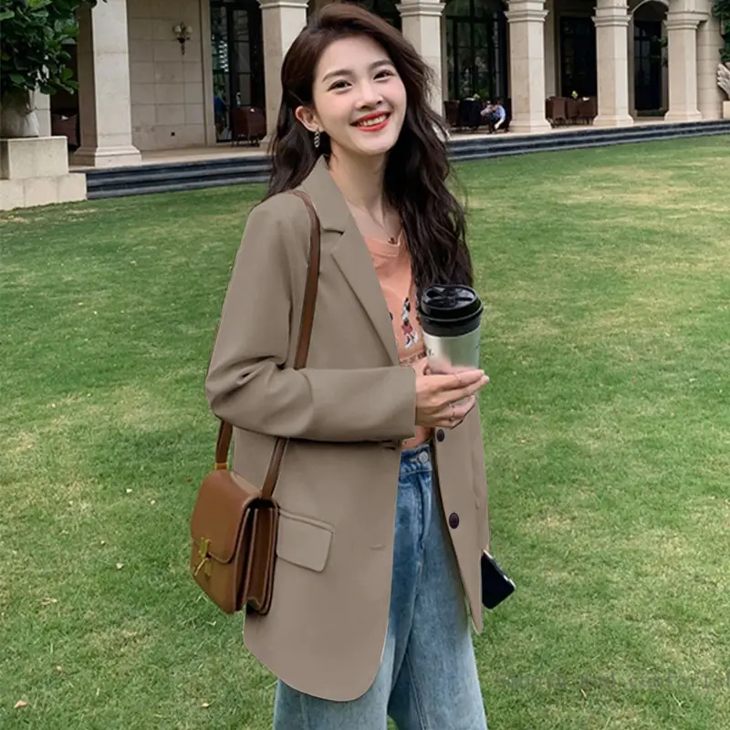 Women's Blazer Jacket Pink British Style 2026 Spring Autumn - Image 8