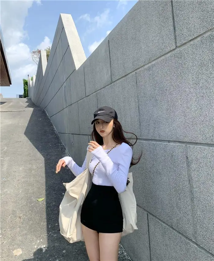 Women Black Slim Fit High Waist Shorts 2021 — feature 4