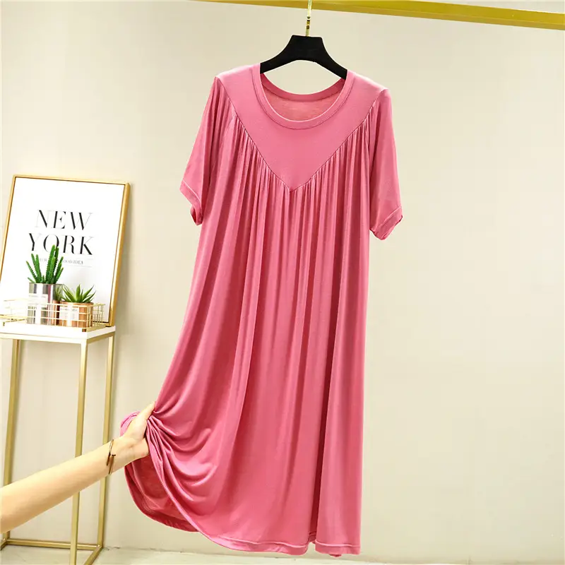 Women's Summer Loose Fit Nightgown Large Size - Image 2