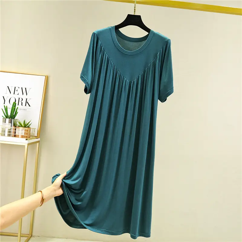 Women's Summer Loose Fit Nightgown Large Size - Image 3