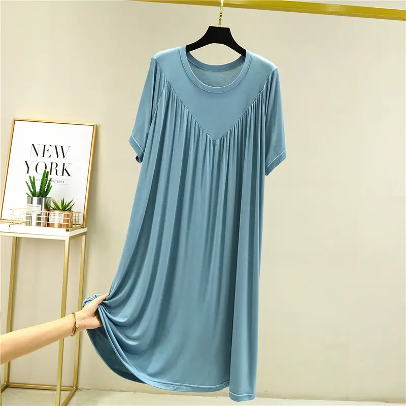 Women's Summer Loose Fit Nightgown Large Size - Image 6