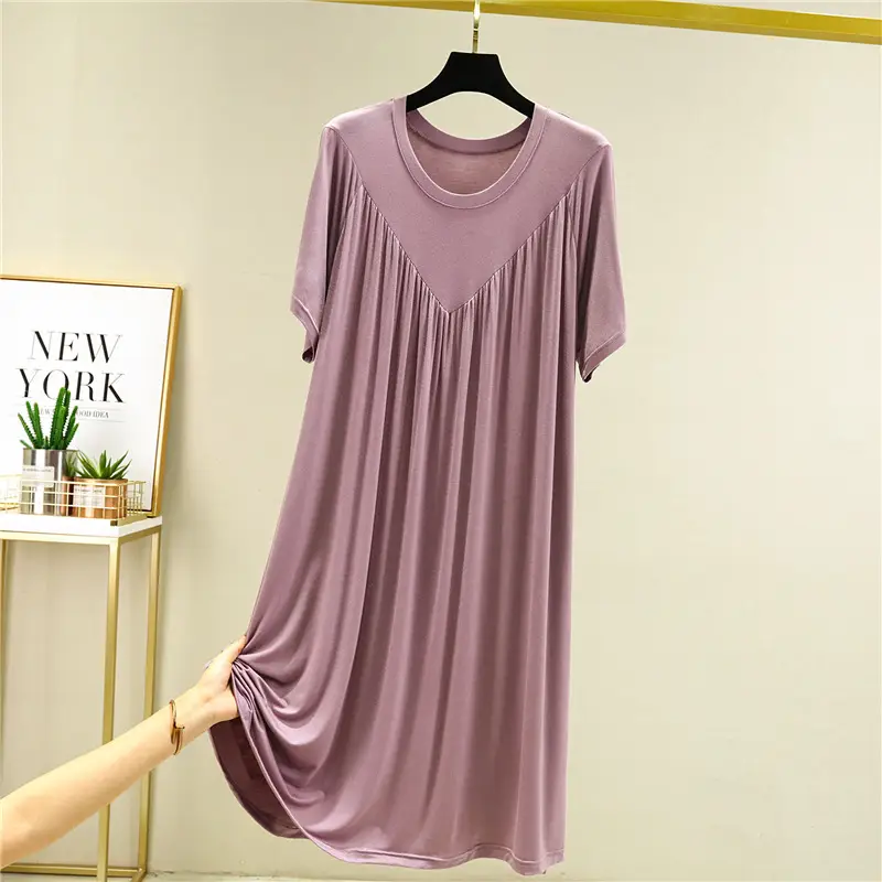 Women's Summer Loose Fit Nightgown Large Size - Image 8