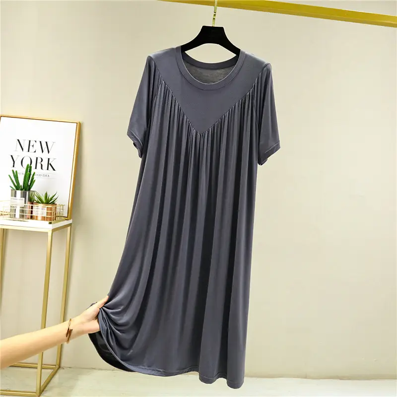 Women's Summer Loose Fit Nightgown Large Size - Image 9