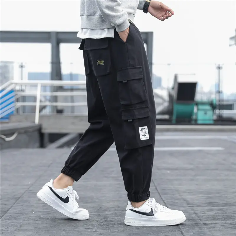 Men's Pure Cotton Cropped Ankle Pants Beige - Image 4