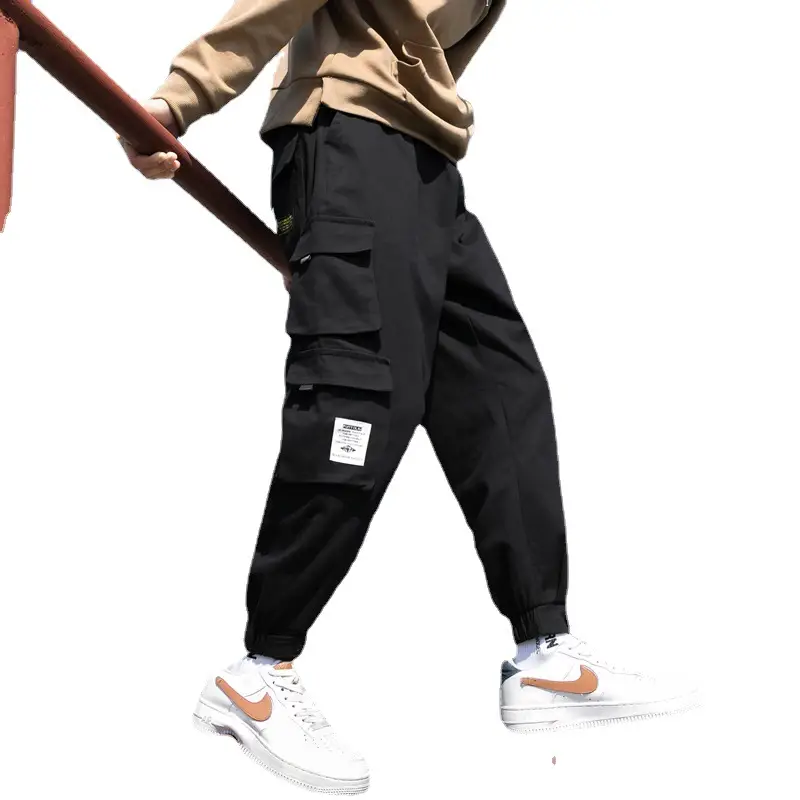Men's Pure Cotton Cropped Ankle Pants Beige - Image 8