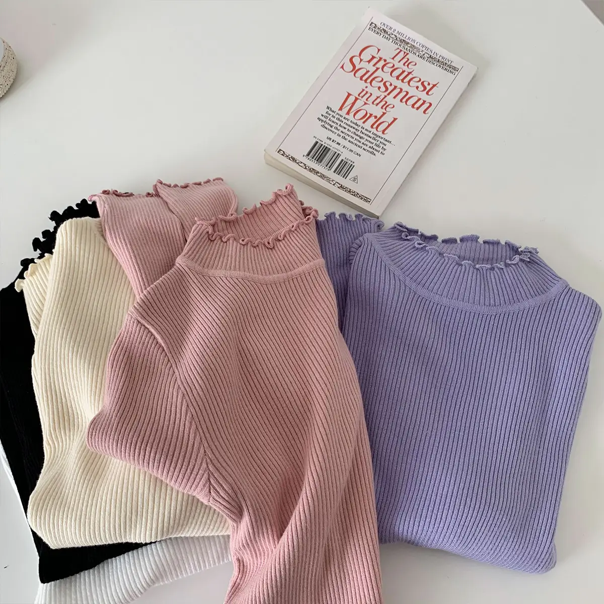 2025 Women's 2-Piece Knitted Half Turtleneck Sweater Set — feature 35