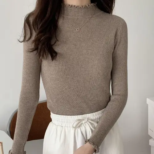2025 Women's 2-Piece Knitted Half Turtleneck Sweater Set - Image 2