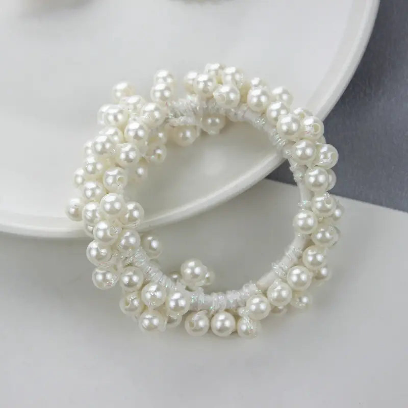 Pearl Pearl Braided Hair Band with Heart Charm - Image 2