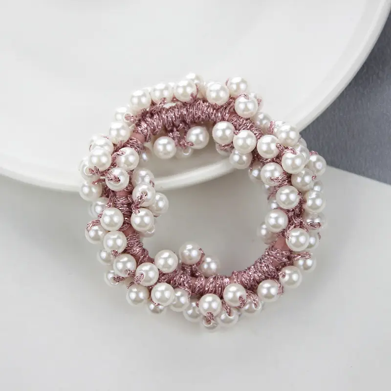 Pearl Pearl Braided Hair Band with Heart Charm - Image 3