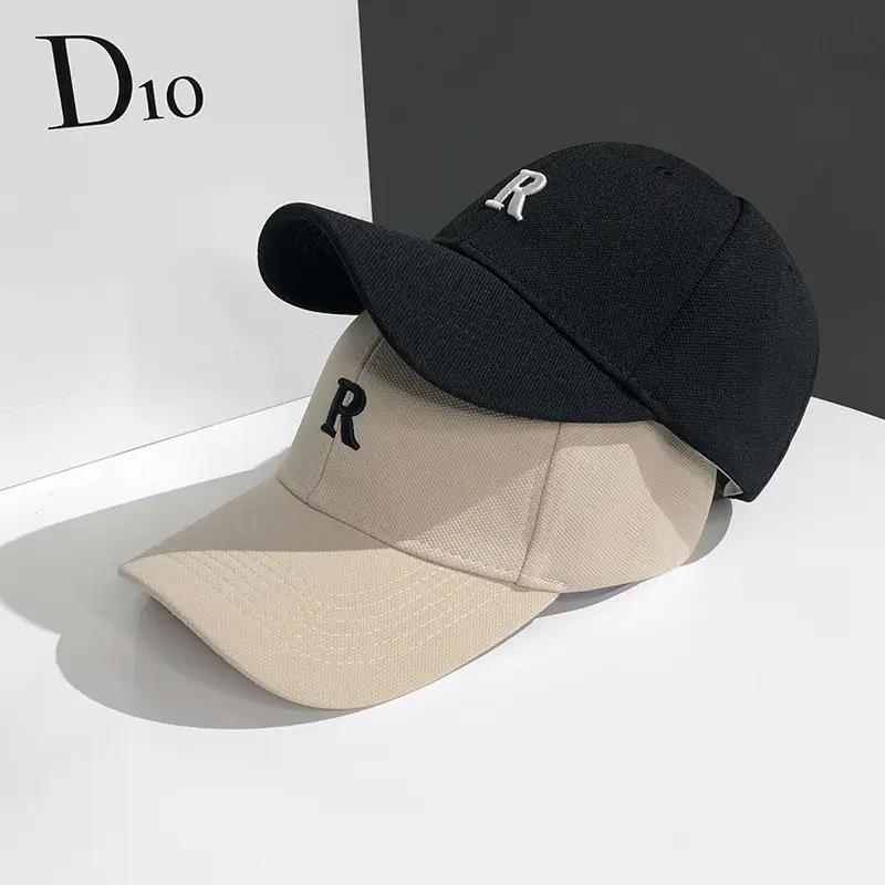 Women Men R Letter Cap Summer Sunshade Baseball Cap - Image 6